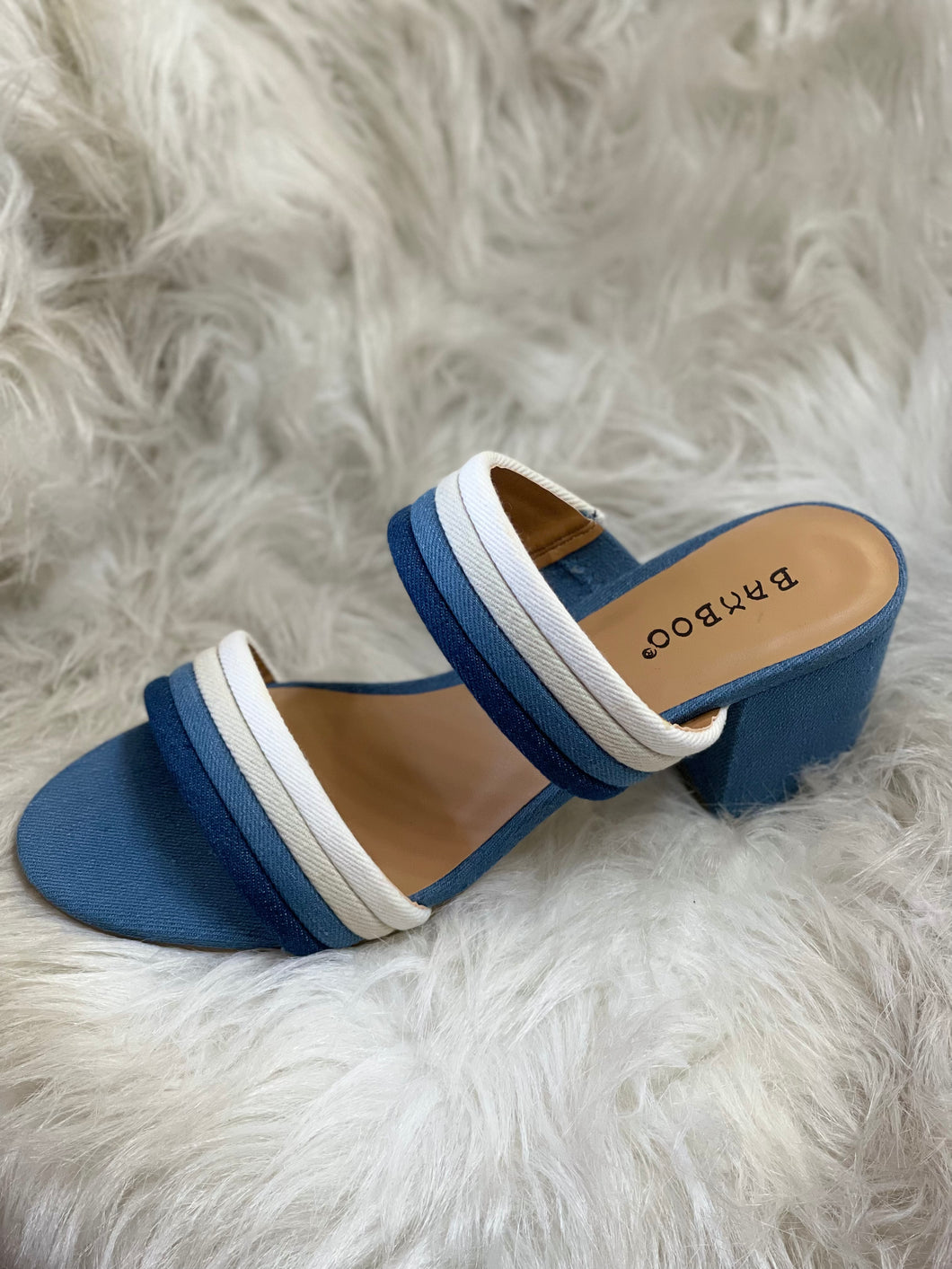 Stripe Denim Flat